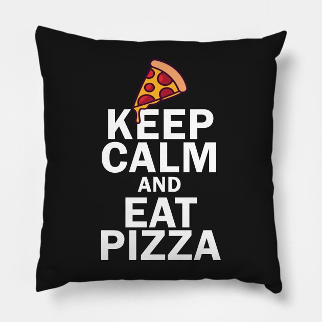 Keep Calm And Eat Pizza Pillow by bougieFire