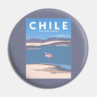 Atacama Desert, Chile Travel Poster Pin