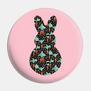 Bunny and carrots Pin