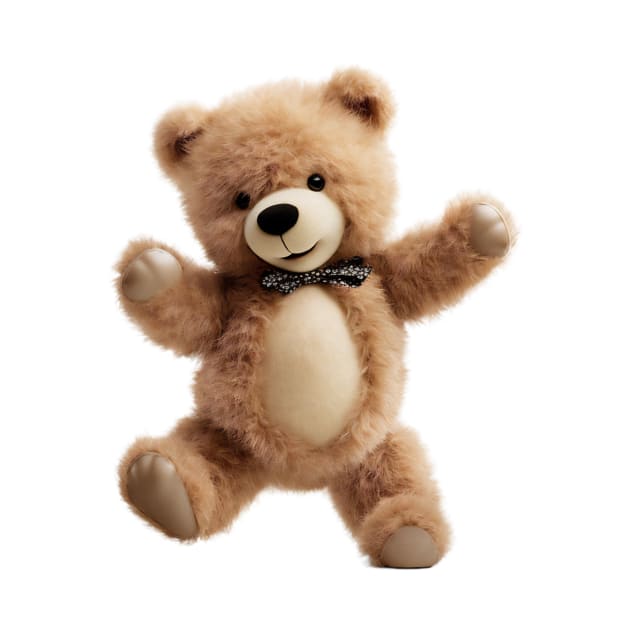 Cute Dancing Teddy Bear with Bow Tie Design by Cuteopia Gallery