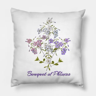 Summer Flowers - Bouquet of Phloxes- Phlox flower Pillow