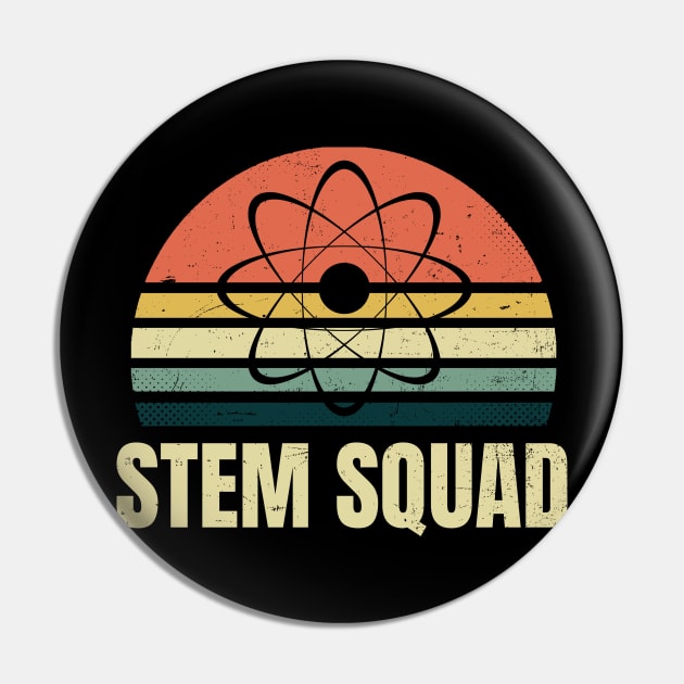 STEM Teacher Shirt | Vintage Retro STEM Squad Gift Pin by Gawkclothing