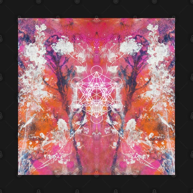 Archangel Metatron - pink orange design by BenitaJayne