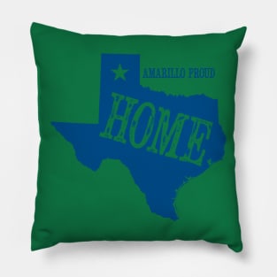 My Home is Amarillo (Blue Ink) Pillow