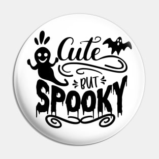 halloween cute but spooky text art design Pin