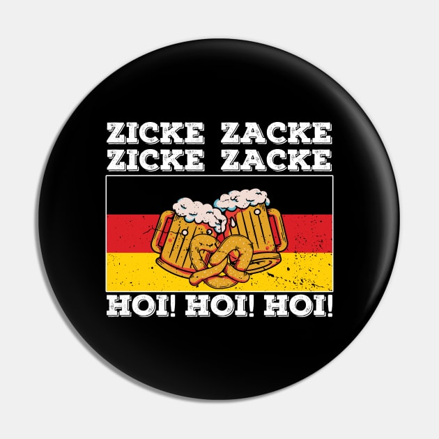 Zicke Zacke Hoi Oktoberfest German Flag Party Pin by Daytone