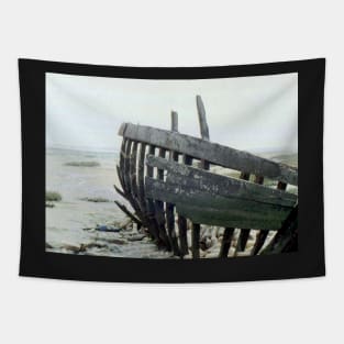 Wrack of a fisher boat. Tapestry