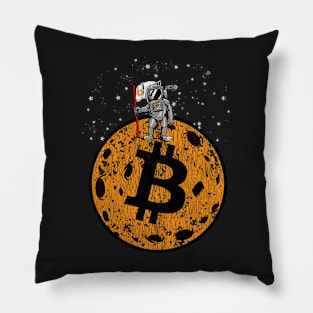 Bitcoin Moon with Astronaut Pillow