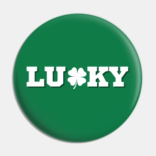 Lucky Clover St Patricks Day Tee | Lucky Clover Charm Pin