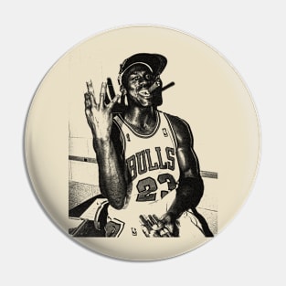 Michael Jordan drawing Pin