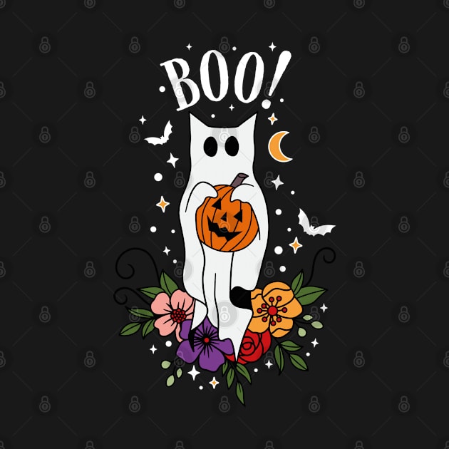 Halloween Cat Ghost by uncommontee