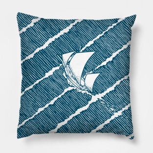 Open Waters (Dark) Pillow