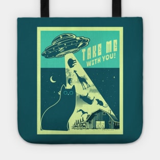 Take me with you! Sci Fi Cat Tote