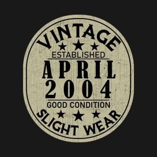 Vintage Established April 2004 - Good Condition Slight Wear T-Shirt
