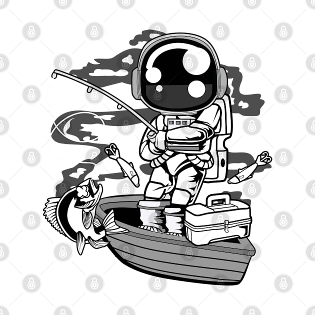 astronaut fisherman by Mako Design 