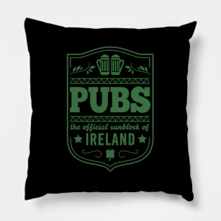 Pubs The Official Sunblock Of Ireland Pillow