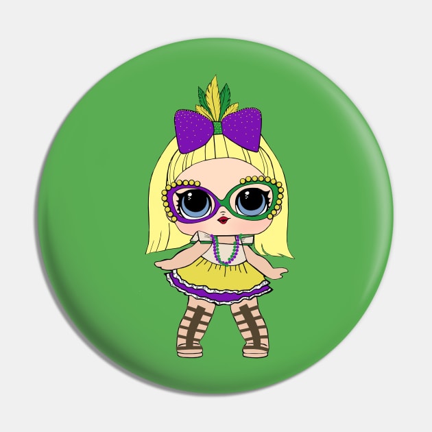 Mardi Gras Princess Pin by BrinsCastle