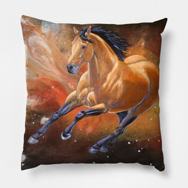 Galactic Stallion Pillow by JoFrederiks