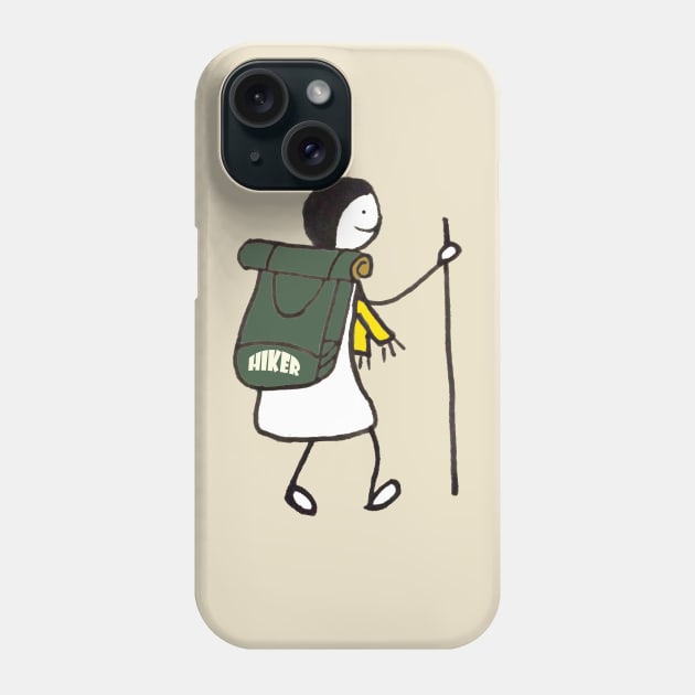 Hiking hiker comic doodle Phone Case by 4wardlabel