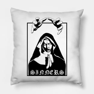 Sinners - Black Metal Design - White Pillow