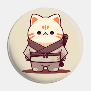 Samurai cat Pin