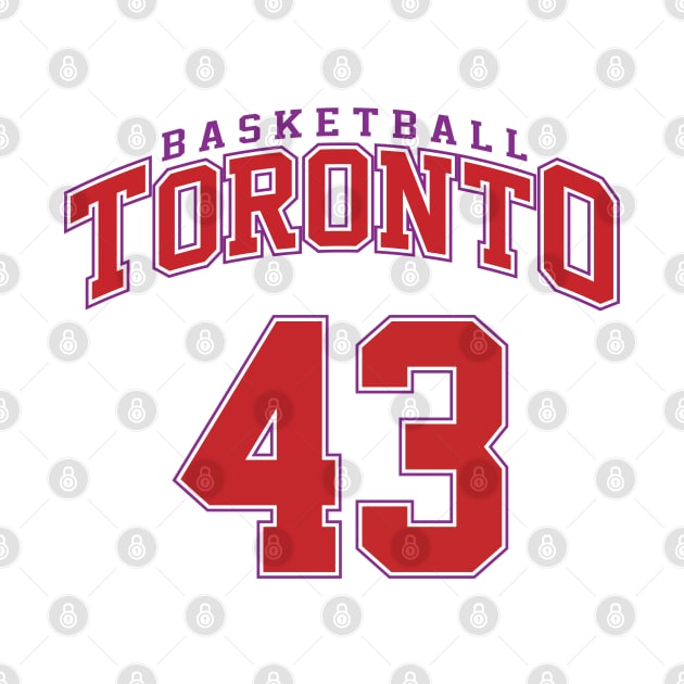 Toronto Basketball - Player Number 43 by Cemploex_Art