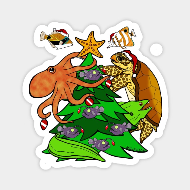 Christmas Tree Reef Magnet by HonuHoney