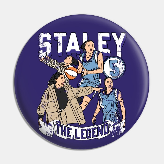 Dawn staley the legend drawing Distressed Pin by thesportstation