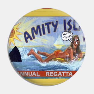 Jaws — Amity Billboard (with graffiti) Pin