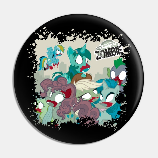 My Little Zombie Pin by CuddleswithCatsArt