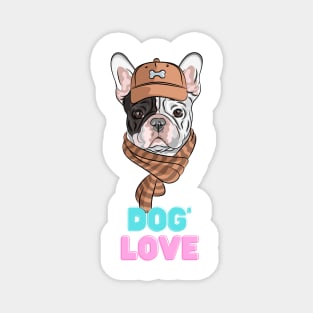 Love dog my family Magnet