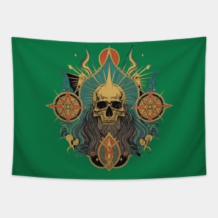 Magical Glyphs: Black Magic Design Tapestry