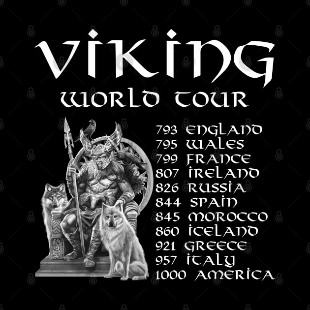 Viking World Tour Pagan Norse Scandinavian Medieval History by Styr Designs