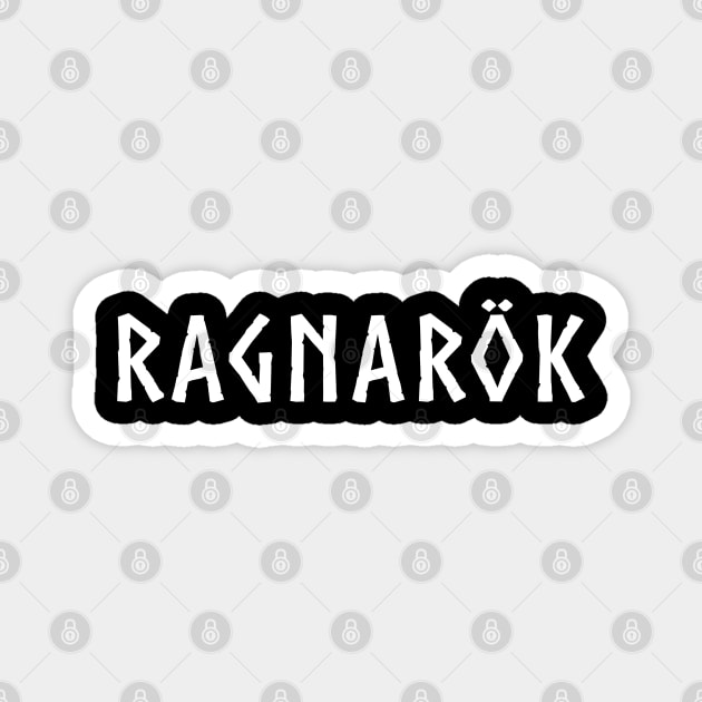 ragnarok norse mythology black Magnet by Blue Pagan