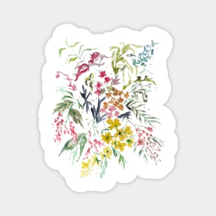 Botanical blooms watercolor Magnet