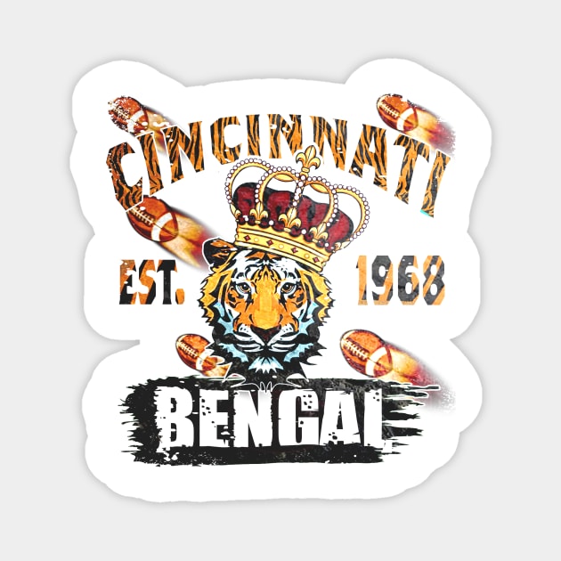 cincinnati bengals vintage Magnet by nowsadmahi