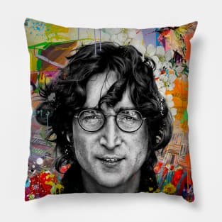 John Lennon pop art Pillow