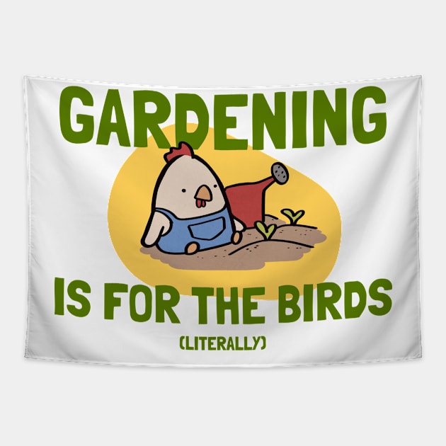 Gardening is for the Birds, literally Tapestry by ThumboArtBumbo