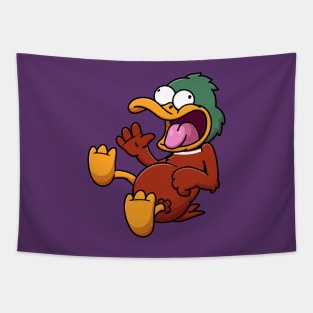 Crazy Laughing Duck Tapestry