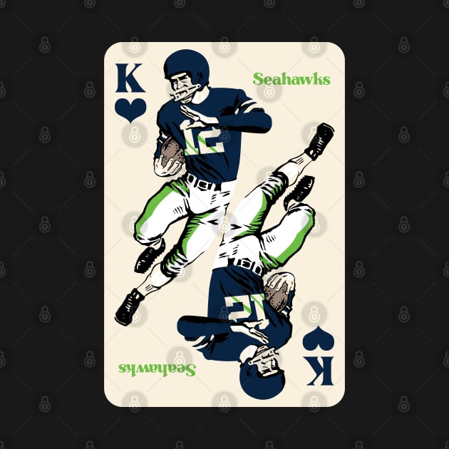 Seattle Seahawks King of Hearts by Rad Love