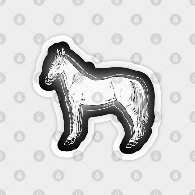 Peaky Apparel | White Horse Magnet by Royal Mantle