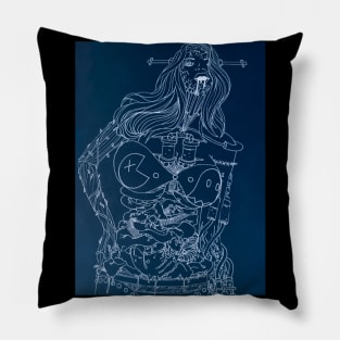 Gore Girl Blueprint Pillow