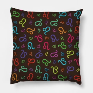 Pattern Leo Zodiac Sign Horoscope Astrology Symbol Brown Pillow