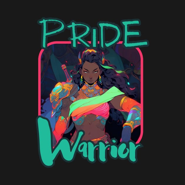 Rainbow Pride PRIDE WARRIOR T-Shirt Mug Coffee Mug Apparel Hoodie Sticker Gift T-Shirt by Kindness Apparel Company