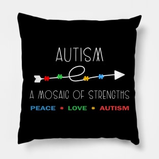 Autism A Mosaic of Strengths Pillow