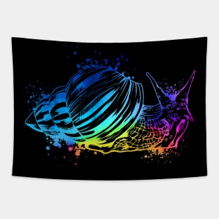 Colorful drawing of an agate snail - Snails Tapestry