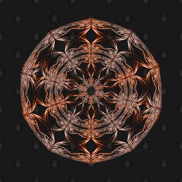 Mandala orange and metal by VanessaGF