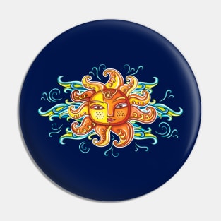 Sun and waves Pin