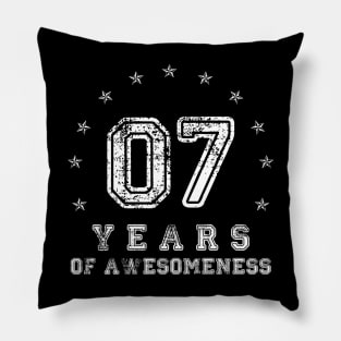 Vintage 7 years of awesomeness Pillow