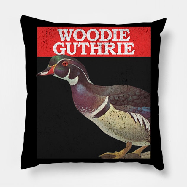 Woodie Guthrie Pillow by rararizky.bandung